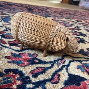 Handcrafted Woven Pig Figure